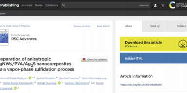 BDU alimlərinin nanokompozit materialların sintezinə dair tədqiqatları davam edir