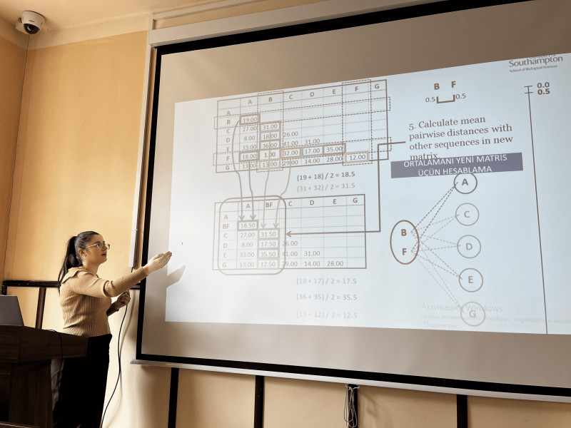 BDU-da təlim: “Filogenetik analiz: nəzəriyyədən təcrübəyə”