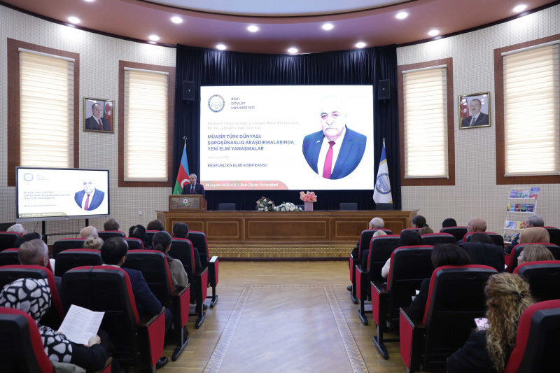 BDU-da görkəmli türkoloq alim Rüfət Rüstəmovun 80 illik yubileyinə həsr olunmuş Respublika elmi konfransı