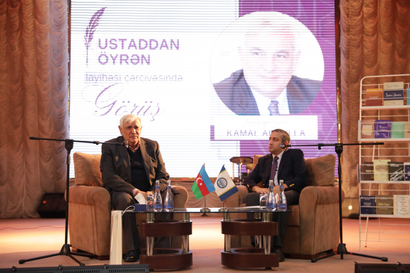 BDU-da tanınmış alim, Xalq yazıçısı, akademik Kamal Abdulla ilə görüş