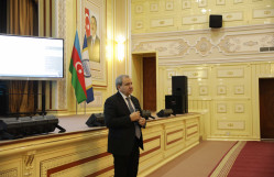 BDU-da ABŞ-nin Mədəniyyət və Təhsil üzrə Nizamnaməli İnsititutunun prezidenti və Məsləhət Şurasının sədri Vasif Eyvazzadə ilə görüş