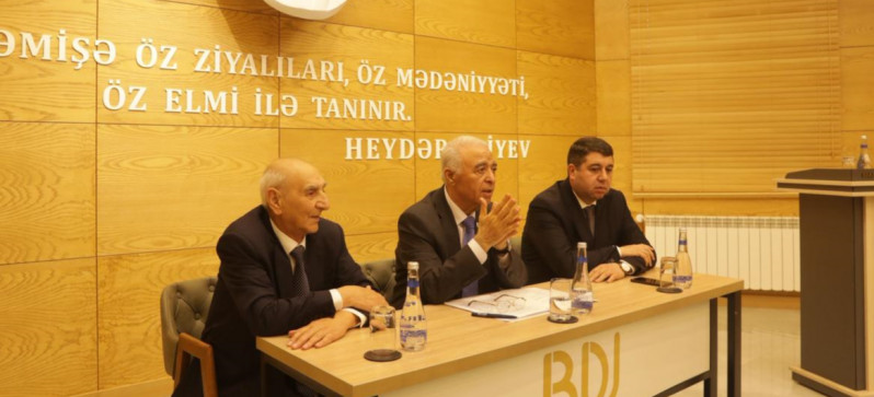 YAP İdarə Heyətinin üzvü, millət vəkili Eldar İbrahimov BDU-da “Heydər Əliyev mühazirələri”nin qonağı olub