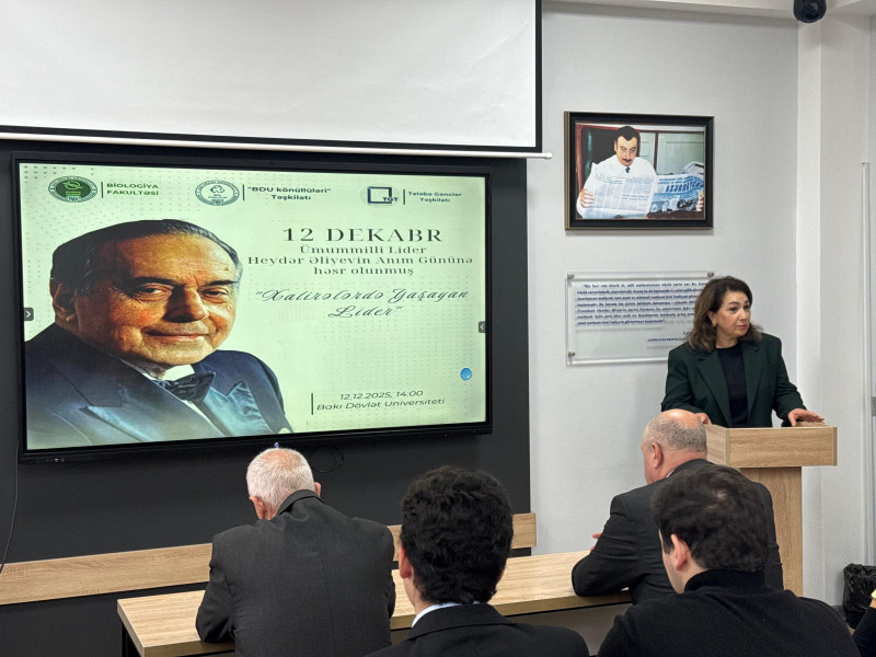 BDU-nun Biologiya fakültəsində Ulu Öndər Heydər Əliyevin anım günü qeyd olunub