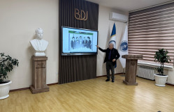 Türkiyənin Qars Qafqaz Universitetinin professoru Hacalı Nəcəfoğlunun BDU-da ustad dərsi