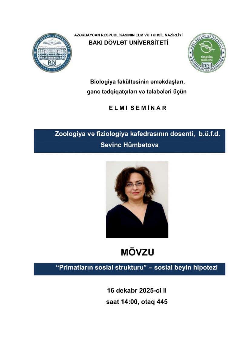 Sevinc Hümbətova elmi seminarda çıxış edəcək
