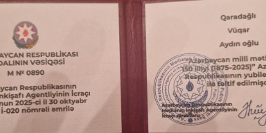 Şərqşünaslıq fakültəsinin Ərəb filologiyası kafedrasının müdüri f.e.d., prof. Vüqar Aydın oğlu Qaradağlı təltif olunub