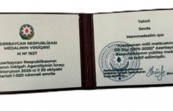 Biologiya fakültəsinin dosenti yubiley medalı ilə təltif olunub