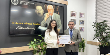 2025-CI İL ÜZRƏ “ABUZƏR XƏLƏFOV MÜKAFATI” TƏQDİM OLUNUB