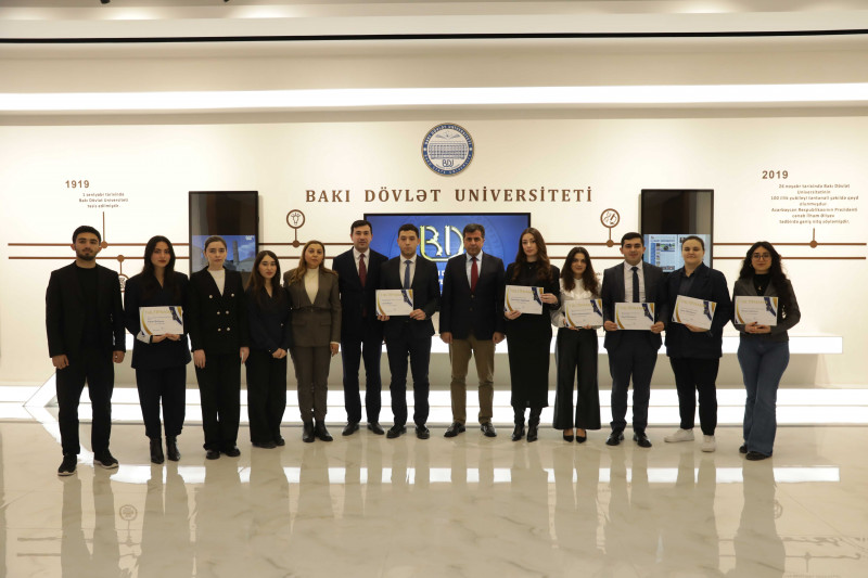 BDU-nun “Brend tələbə”ləri mükafatlandırılıb