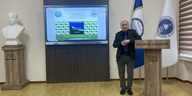 Kimya fakültəsində Türkiyənin Qars Qafqaz universitetinin professoru. Dr. Hacalı Nəcəfoğlunun ustad dərsi keçirildi