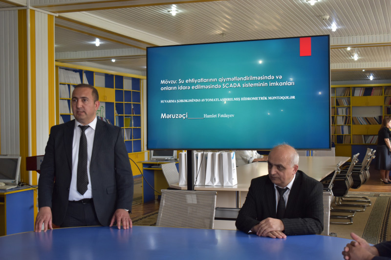 Azərbaycan Dövlət Su Ehtiyatları Agentliyi BDU-da “İqlim dəyişmələrinin su ehtiyatlarına təsiri” adlı təlim keçib