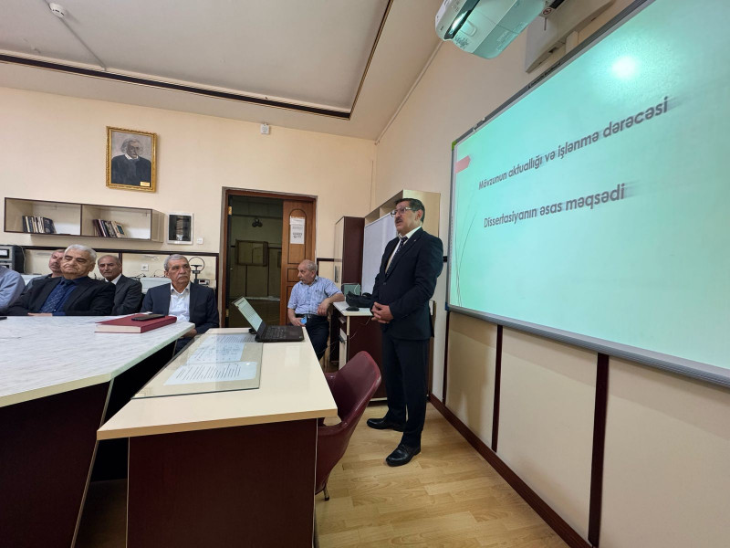 Doktorluq dissertasiyasının ilkin müzakirəsi keçirilib