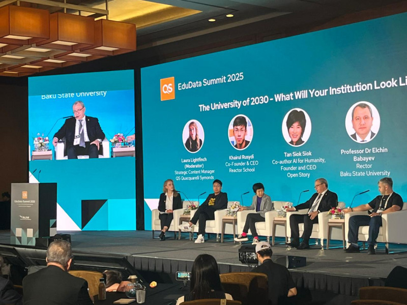 BDU-nun rektoru Elçin Babayev “EduData Summit - 2025” tədbiri çərçivəsində keçirilən sessiyada çıxış edib