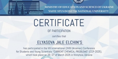 Tələbəmizin məqaləsi Beynəlxalq konfransda