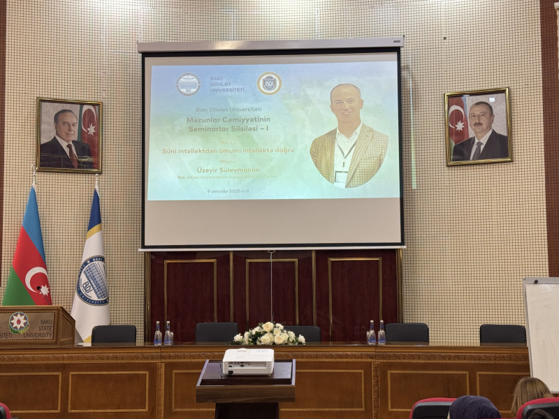 BDU-da Məzunlar Cəmiyyətinin ilk seminarı: "Süni intellektdən ümumi intellektə doğru"