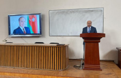 "Heydər Əliyev-Dövlətçilik məfkurəsinin və Xilaskarlıq missiyasının ulu zirvəsi" adlı tədbir keçiirlib