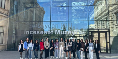 Azərbaycan Milli İncəsənət muzeyinə ekskursiya təşkil edilib