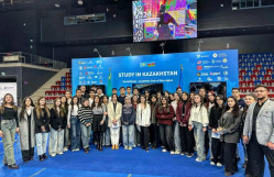 Tələbələrimiz Qazaxıstan universitetlərinin təhsil sərgisində iştirak ediblər