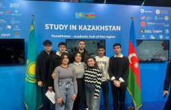 Tələbələrimiz Qazaxıstan universitetlərinin təhsil sərgisində iştirak ediblər