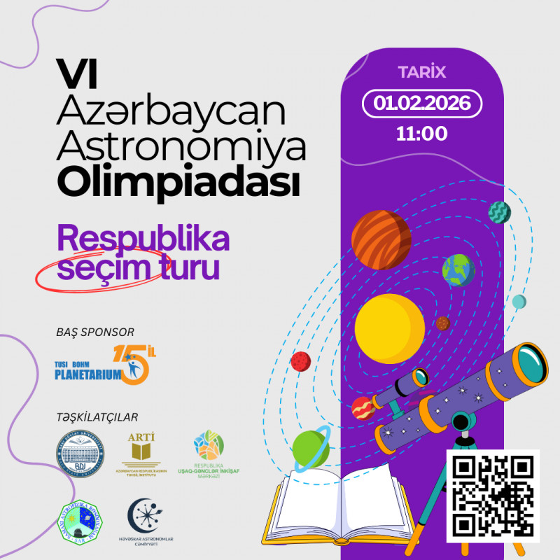 VI Azərbaycan Astronomiya Olimpiadasının respublika seçim turu keçiriləcək