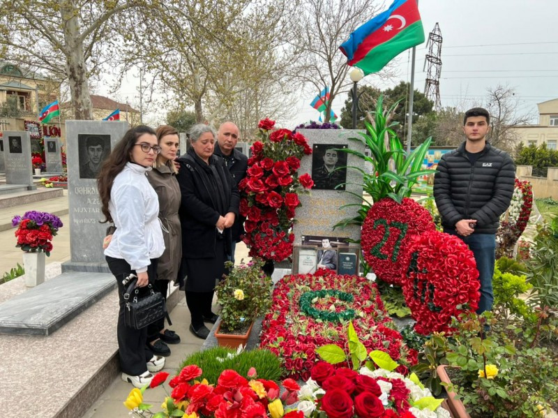 BDU-nun şəhid məzunu Ceyhun Şalıyevin məzarı ziyarət olunub