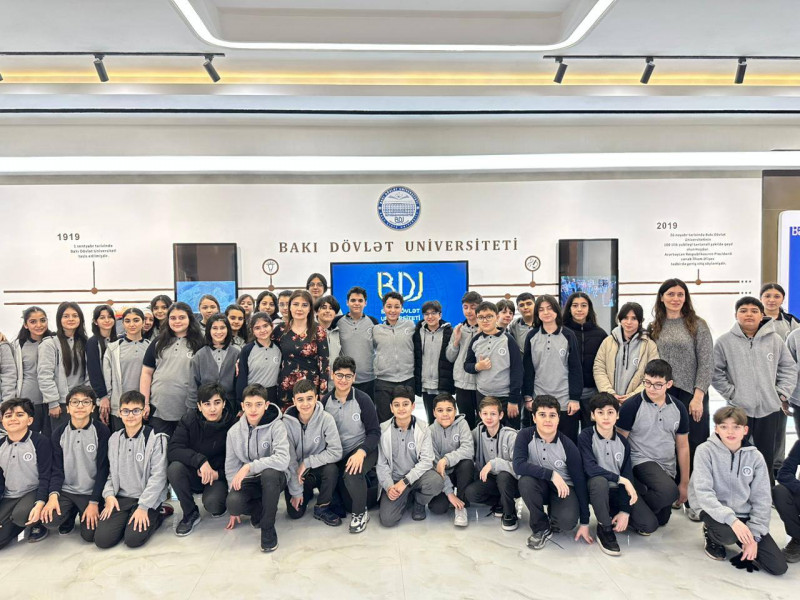 “Gənc istedadlar” liseyinin şagirdləri BDU-nun elmi-tədqiqat mühiti ilə tanış olurlar