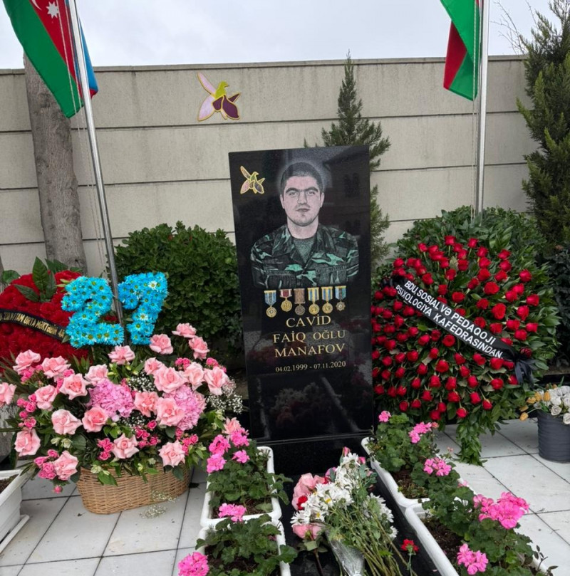 ŞƏHİD MƏZUNUMUZUN MƏZARI ZİYARƏT OLUNUB