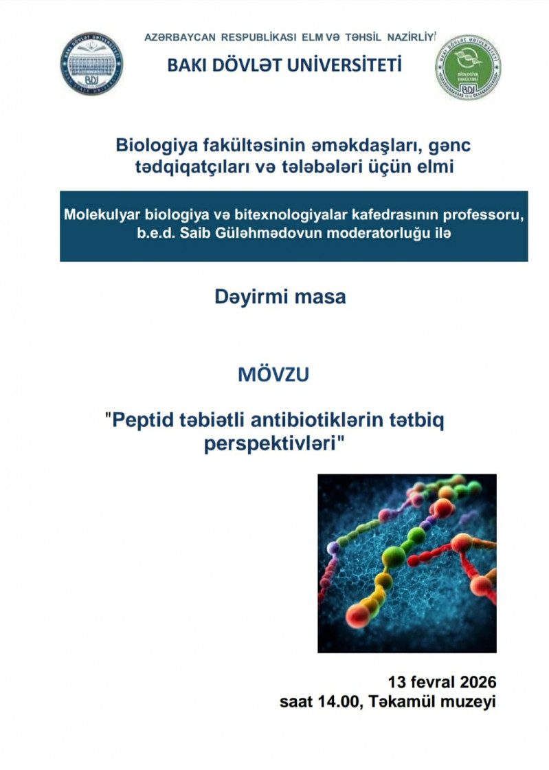 A round table discussion will be held at the Faculty of Biology