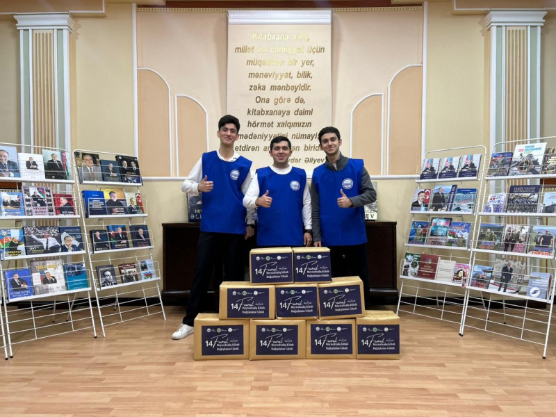 BDU Tərtərdəki bir sıra ümumtəhsil müəssisələrinin kitabxanalarına kitablar hədiyyə edib