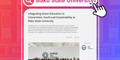 BDU-da yaşıl təhsilin inteqrasiyası və gənclərin dayanıqlılıq təşəbbüsləri beynəlxalq platformada təqdim olunub