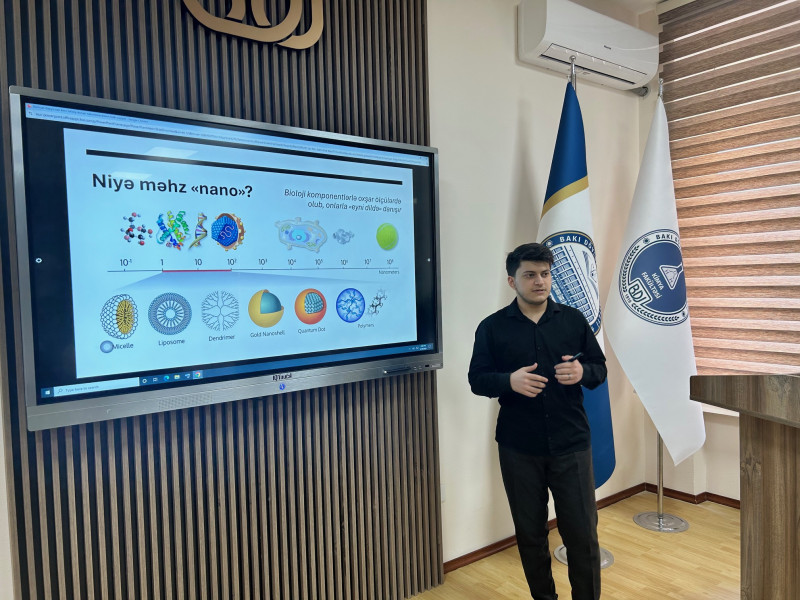 27 mart “Elm Günü” münasibəti ilə Yüksəkmolekullu birləşmələr kimyası kafedrasında elmi seminar keşirildi