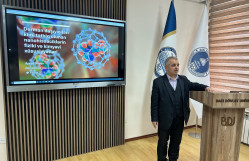 27 mart “Elm Günü” münasibəti ilə Yüksəkmolekullu birləşmələr kimyası kafedrasında elmi seminar keşirildi