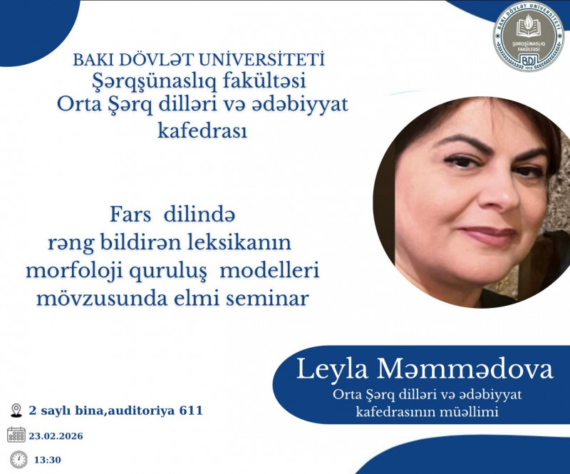 Fars dilində rəng bildirən leksikanın morfoloji quruluş modelləri