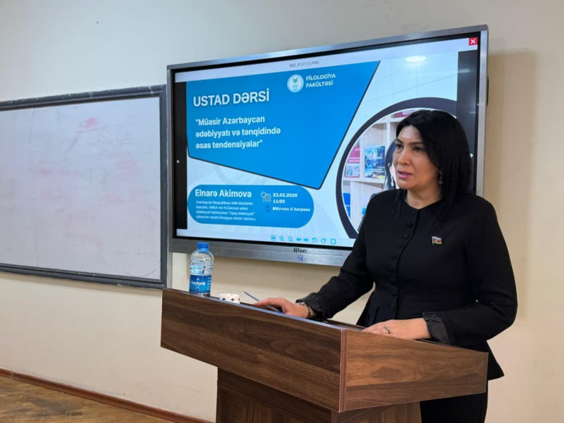 BDU-da müasir Azərbaycan ədəbiyyatının əsas tendensiyaları müzakirə olunub