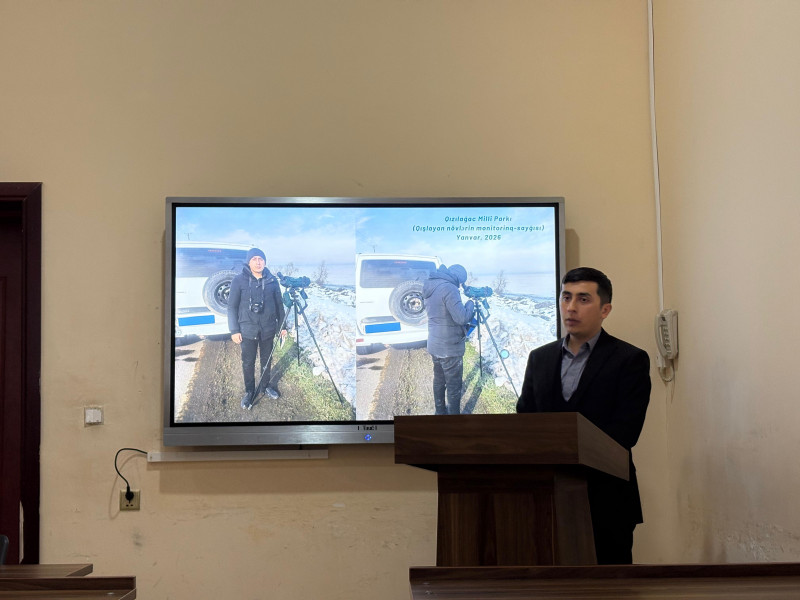 BDU-da iqlim dəyişkənliyinin Qızılağac Milli Parkında quş növlərinə təsiri müzakirə olunub