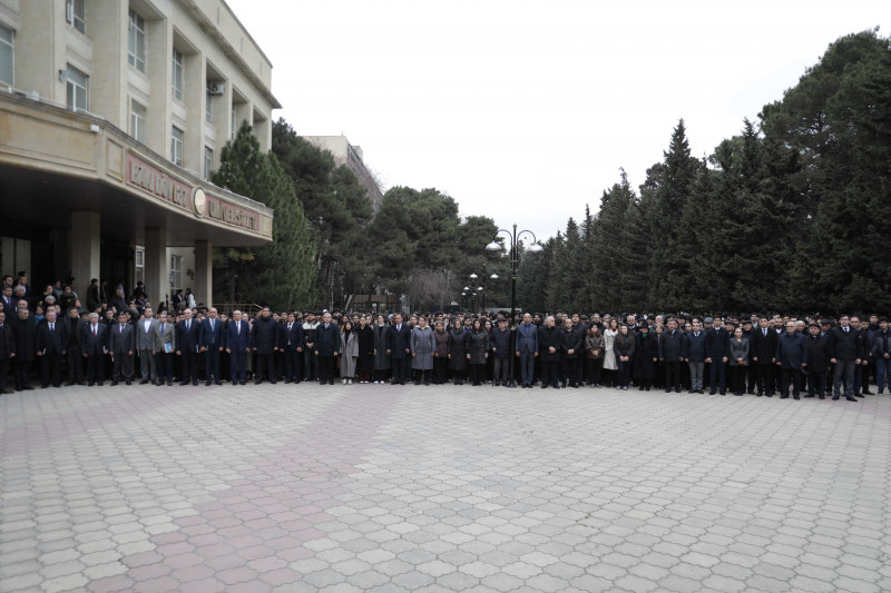 BDU-da Xocalı soyqırımının qurbanları bir dəqiqəlik sükutla yad edilib