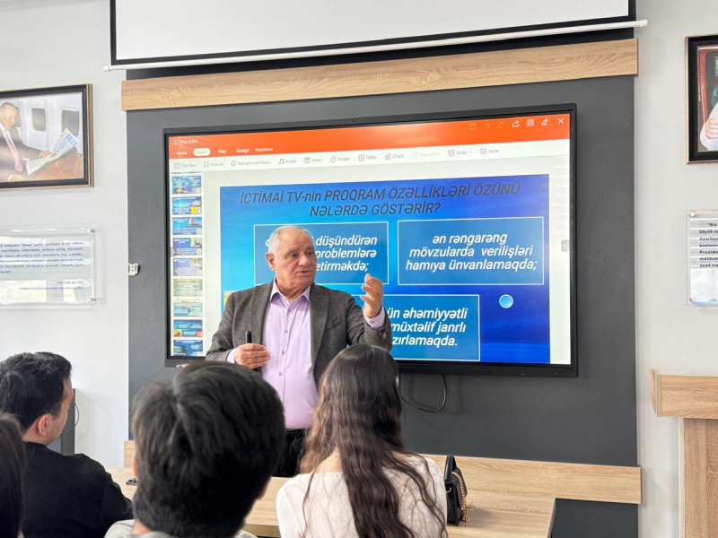 “Dünya ictimai yayım sisteminin inkişaf tendensiyaları” mövzusunda ustad dərsi keçirilib