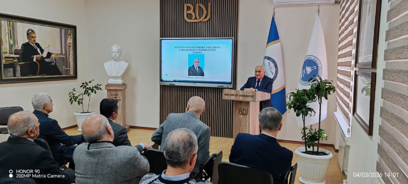 Akademik Vaqif Fərzəliyev BDU-da ustad dərsi deyib