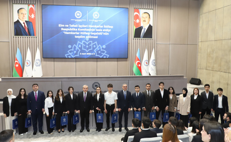 BDU-nun 10 tələbəsinə “Həmkarlar İttifaqı təqaüdü” verilib