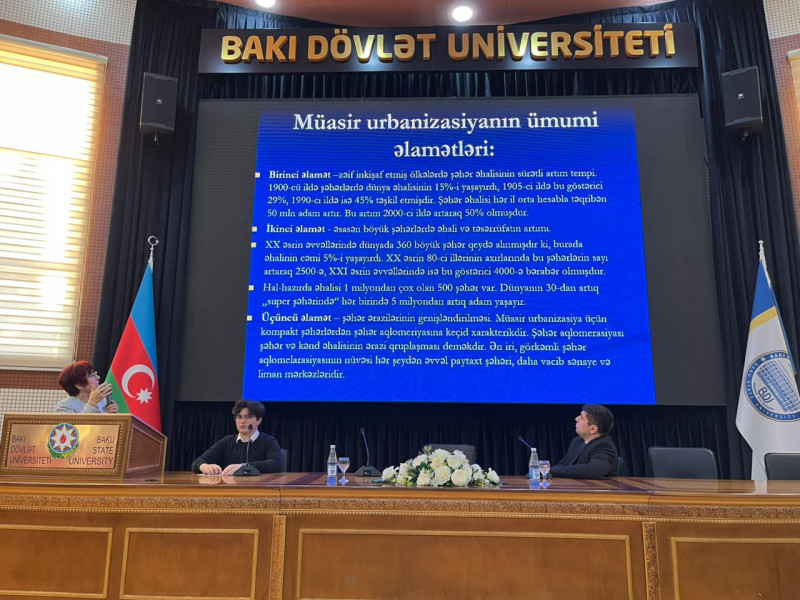 BDU-da panel müzakirə: “Urbanizasiya: müasir şəhərlərin çağırışları və perspektivləri”