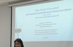 Doktorant Səbinə İzzətlinin dissertasiya işinin ilkin müzakirəsi keçirilib