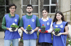 BDU-da "Şəhərsalma və Memarlıq İli" nə həsr olunmuş çiçəkəkmə aksiyası