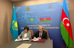 BDU rektoru II Qazaxıstan–Azərbaycan Universitetləri Rektorları Forumunda iştirak edib