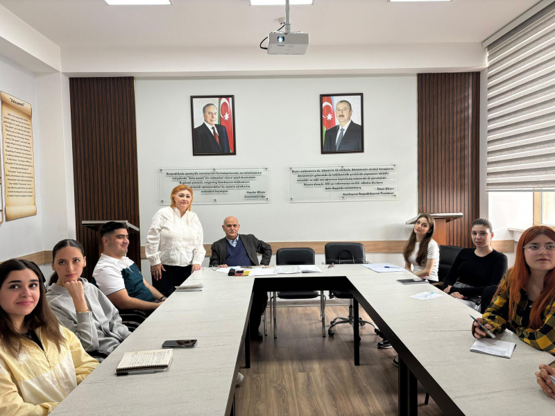 "Qəzetdə praktik iş" fənni üzrə açıq dərs