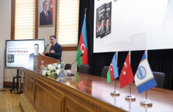 Türkiyə Böyük Milli Məclisinin deputatı Sərkan Bayram BDU tələbələri ilə görüşüb