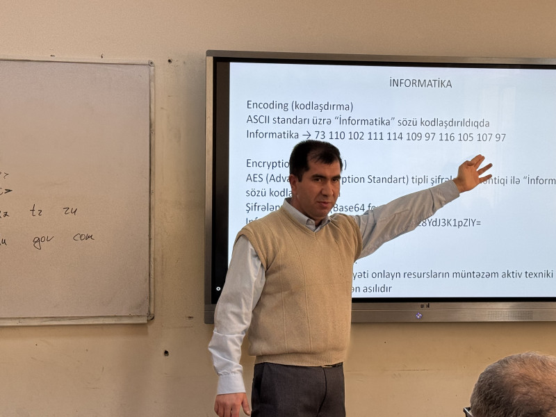 “SÜNİ İNTELLEKTƏ QARŞI DAVAMLI STEQANOQRAFİYANIN QURULMASI” MÖVZUSUNDA USTAD DƏRS