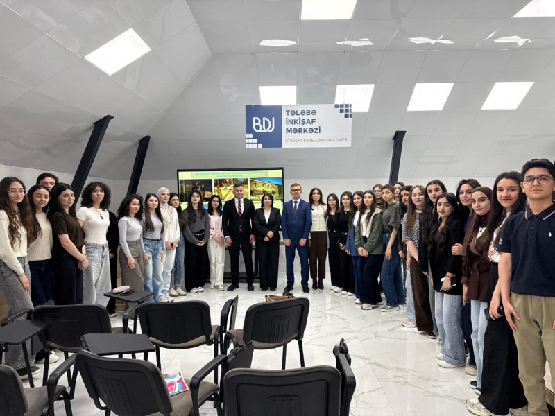 BDU tələbələri işğaldan azad edilmiş ərazilərdəki tarixi abidələrin vəziyyəti ilə bağlı məlumatlandırılıb