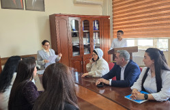 Mənbəşünaslıq, tarixşünaslıq və metodika kafedrasında “1828–1870-ci illərdə Rusiya imperiyasının Qafqaz siyasətində “erməni məsələsi”: tarixi coğrafiya kontekstində” mövzusunda elmi seminar keçirilmişdir.