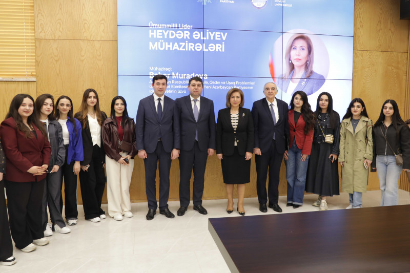 BDU-da “Heydər Əliyev mühazirələri” layihəsi çərçivəsində AQUPDK-nın sədri Bahar Muradova ilə görüş