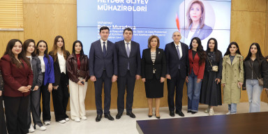BDU-da “Heydər Əliyev mühazirələri” layihəsi çərçivəsində AQUPDK-nın sədri Bahar Muradova ilə görüş